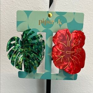 Piper K | Hawaiian 🌺 🌴 Theme Large Hair Clips